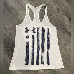 White Under Armor tank